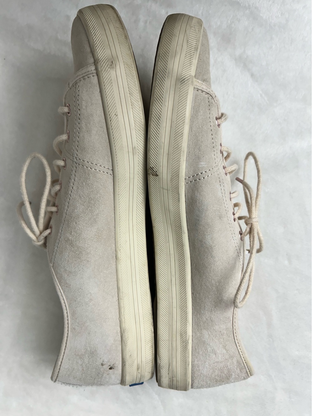 Keds Women's Kickstart Suede Sneakers Light Taupe Lace Up Rose Gold Eyelet Sz 11 - Picture 6 of 8